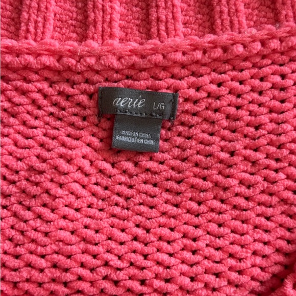 Aerie Hot Pink Oversized Sweater Size L - Picture 6 of 8